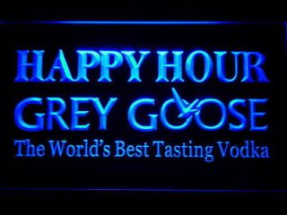 651 b Grey Goose Vodka Happy Hour Bar Neon Sign