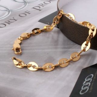 Precious friendship 24k gold filled women men chain bracelet bangle 7 
