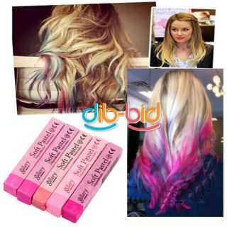 New 24 Colors Non toxic Temporary Hair Chalk Dye Soft Pastels Salon 