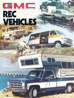 1976 GMC Truck Jimmy Suburban Van Sprint Camper Sales Brochure Catalog