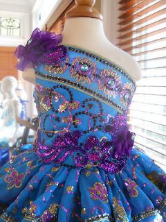 18Mo/2T National Glitz Pageant Dress OOAK Custom by Cate Doddy