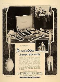 1922 Ad International Silver 1847 Roger Bros Silverware Ambassador 
