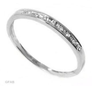 NEW Ladies Diamond 10k White Gold Wedding Band / Anniversary Ring 