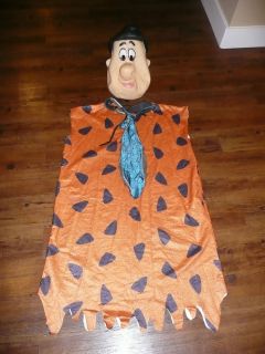1994 Universal Studios Fred Flintstone Halloween XL Costume   rubber 