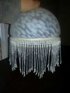 Vintage light Chandlier for lamp. BEADED BEAUTIFULLY. Gorguous fixture 