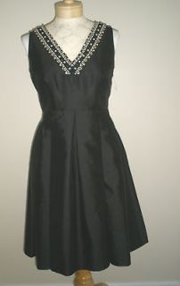 KATE SPADE NWT Size 4 DABNEY BLACK DRESS Sleeveless LBD Embellished 