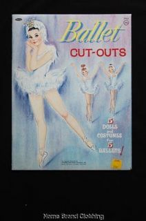 Vintage 1964 Whitman Ballet cut outs paper doll book new uncut *DJ