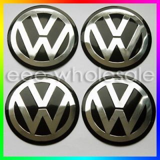 4x 90mm Wheel Centre Cap/Cover/Sticker With VW/Volkswagenwerk Badge 
