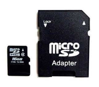 16GB 16 G B Micro SD Card SDHC Class 4 + Free SD Adapter