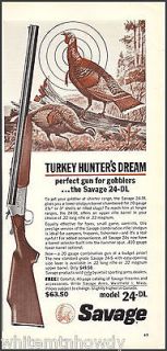 Newly listed 1964 SAVAGE Model 24 DL SHOTGUN AD Turkey Hunting