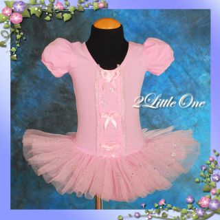 Girl Pink Ballet Tutu Dance Costume Fairy Fancy Dress Leotard Toddler 