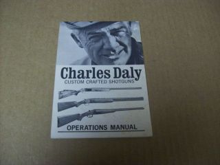 1968 Charles Daly Custom Crafted Shotgun Operations Manual (Original)