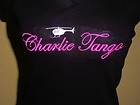 Charlie Tango Embroidered Black & Pink Shirt 50 Shades of Grey 