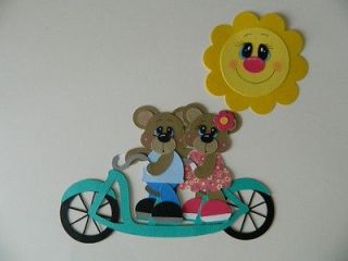 Handmade Premade Bicycle Built For Two Paper Piecing
