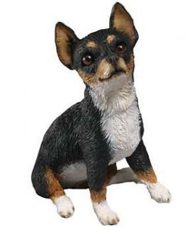 SANDICAST Dog Figurine Sculpture Chihuahua Tri