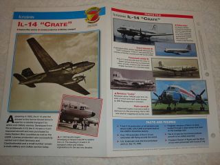 ILYUSHIN IL 14 CRATE Airplane Picture Booklet Brochure