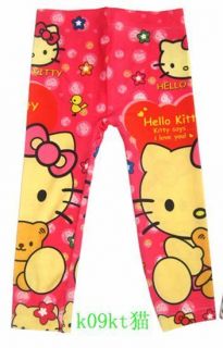 New Cute Hello Kitty Girls Clothing Kids Pants