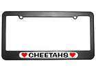 Cheetahs Love with Hearts License Plate Tag Frame   Colors