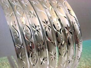 Mexican Silver Bracelet SEMANARIO BANGLES SIZE LARGE