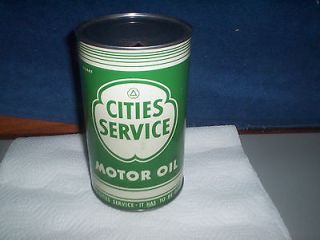 Rare 30s Era Cities Service Motor Oil Can Tin 1 Imperial Quart 