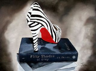   of CHRISTIAN LOUBOUTIN / FIFTY SHADES OF GREY Oil Painting 10 x 8
