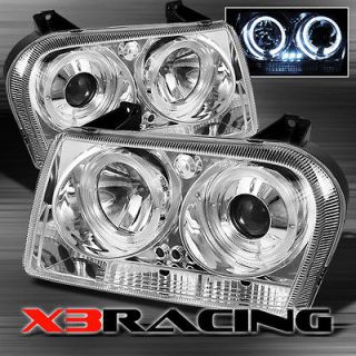 05 08 CHRYSLER 300 DUAL HALO PROJECTOR LED HEADLIGHTS LIGHTS LAMPS 