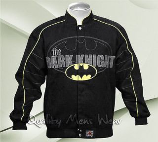NEW** THE DARK KNIGHT BATMAN Authentic Jacket 2XL Black Cotton Adult 