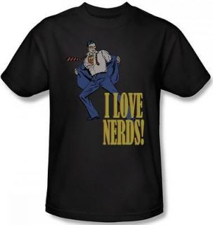   Youth Kid Toddler SIZES Superman Nerd Clark Kent Love T shirt top