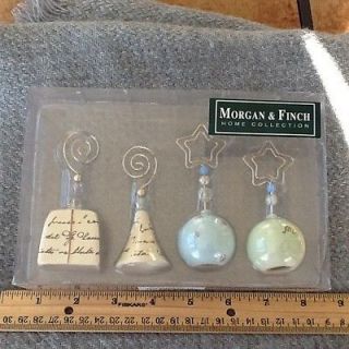   & Finch Placecard Photo Holder Set of 4 Christmas Ornament Shapes