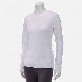 NWT Cuddl Duds Chill Chasers Long Sleeve Crew Neck Top   White