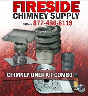 25 Flexible Chimney Liner Insert Kit w/ Insulation
