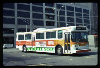 Original Slide, San Francisco Muni Trolley Bus #5280, in 1981