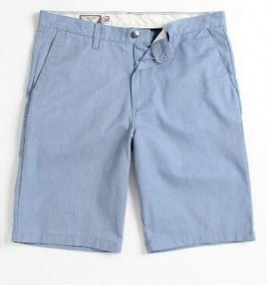 Volcom Stone Friggin Chino Solid Mens Blue Shorts New NWT