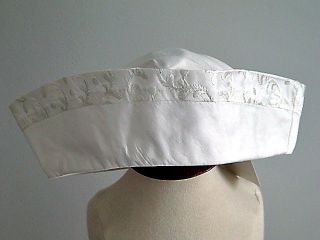 Little Darlings England Boys Silk Sailor Christening Hat Medium NWT
