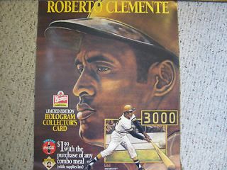 Roberto Clemente 19 x22 Poster Limited Edition 1994 By Prostar