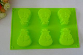 Snowman Muffin Sweet Candy Jelly Silicone Mould Mold Baking Pan Tray 