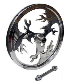 Custom Aluminum Bicycle Wheel with Flame fits 16 Bike Tire, can use 