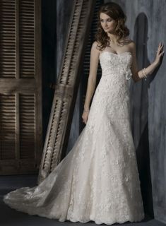   Maggie Sottero Ivory Amazing Clarissa wedding gown w/ bolero  size 10