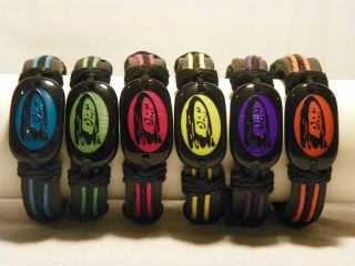 Choice of Color BOB MARLEY Adjustable LEATHER Bracelet US Seller
