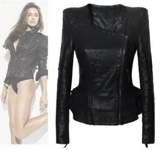 balmain leather jacket in Womens Clothing