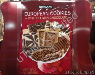   European Cookie with Belgian Chocolate Kirkland Tin Can Holiday Gift
