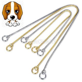 Guardian Gear Show Dog Snake Chain Collar Chrome & Gold