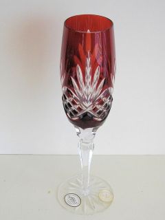 AJKA CAROLINE / ODESSA RUBY RED CASED CUT TO CLEAR CRYSTAL CHAMPAGNE 