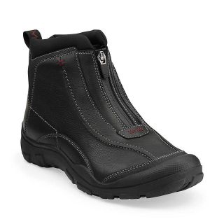 Mens Clarks Desoto Mucker Center Zip WaterProof Boot Black Leather 