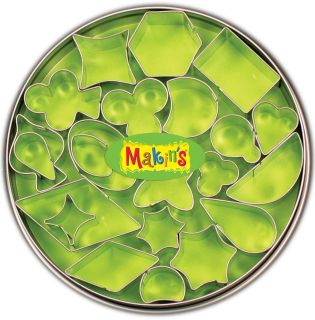 Makins Clay Cutters 22/Pkg Geometric in tim, for fondant, polymer or 