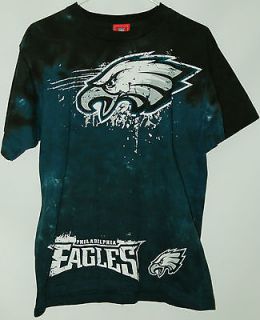 Philadelphia Eagles Distressed Tiedye T Shirt tee tie dye NFL Philly
