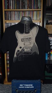 Kurt Cobain Nirvana Fender jagstang guitar shirt XL