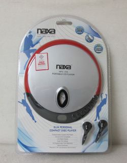 NEW Naxa NPC 319 Slim Personal Compact Disc Player Red