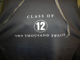 Class of 2012 GRADUATION GRAY Hooded Adult Sweatshirt XXL 2X LARGE NEW 