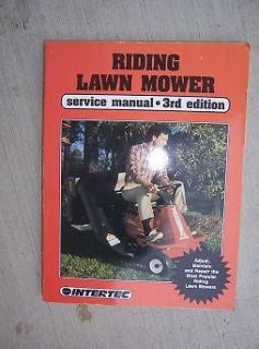 1989 Intertec Riding Lawn Mower Service Manual Adjust Maintain Repair 